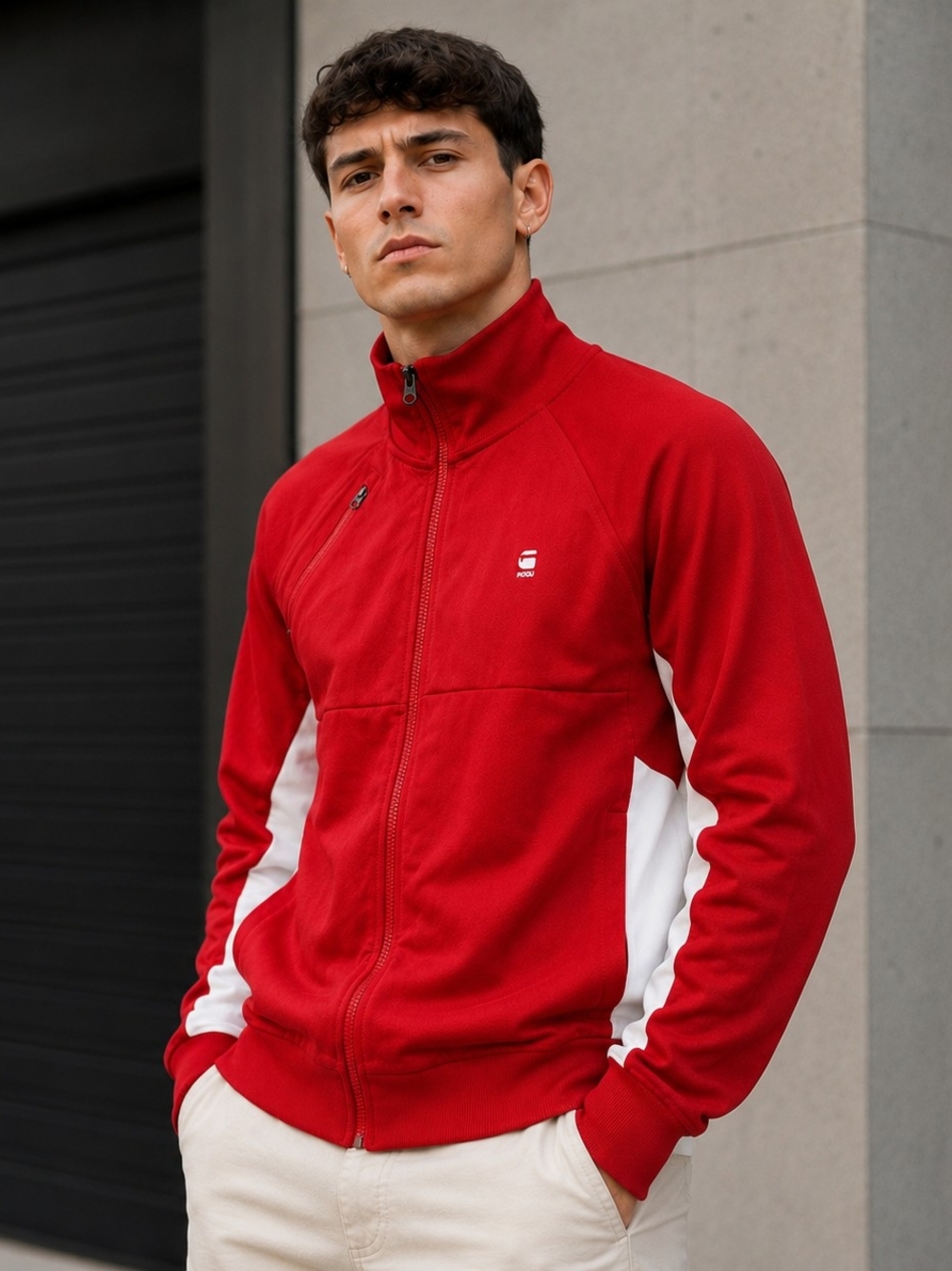 G-Star RAW Ore Tracktop Red White Track Jacket Men’s XL NWT